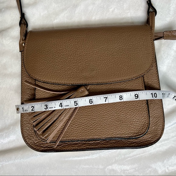 BORSE IN PELLE • Genuine Leather • Made In Italy • Crossbody Purse • Brown/Tan - Picture 12 of 16